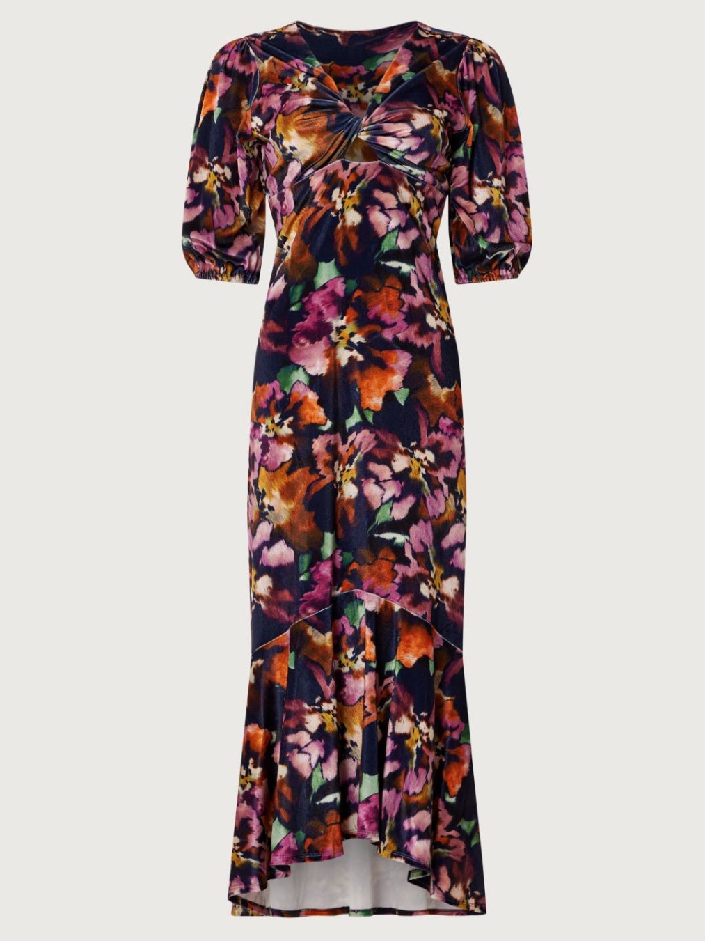 Nwt Misa Wallis Los Angeles Floral High-Low Midi Dress - Xs
